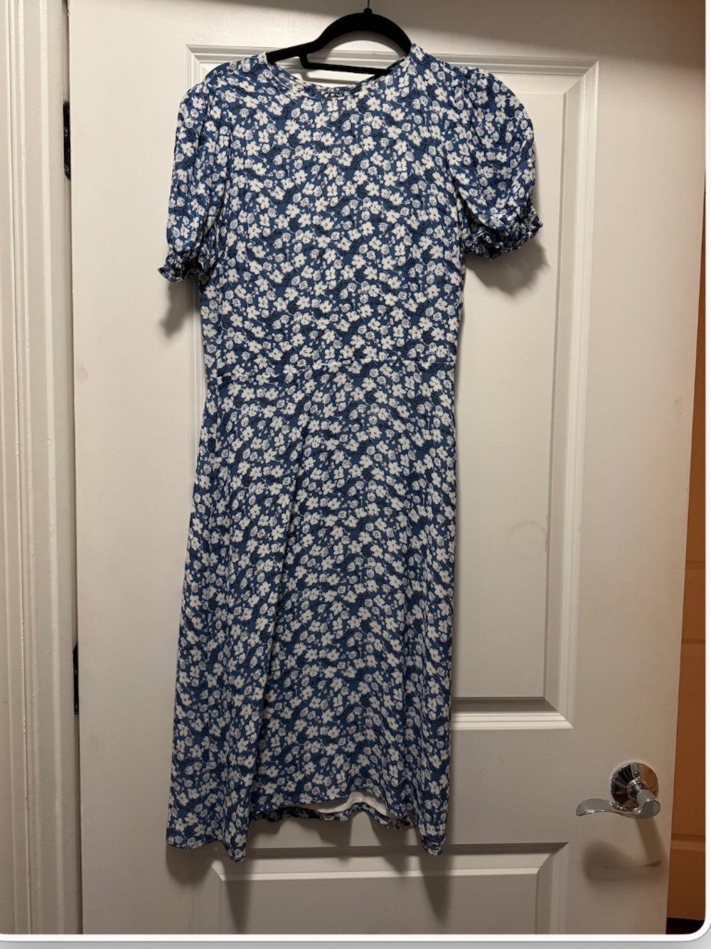 Reformation Blue Floral Midi Dress
